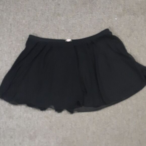 2 pc bundle of Mirella leotards and see thru black dance skirt - Picture 7 of 8